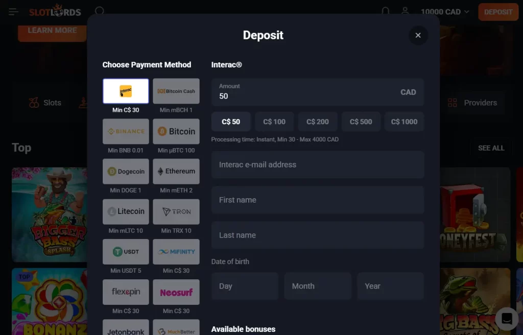 Deposit Process